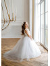 Ivory V Back Floor Length Flower Girl Dress